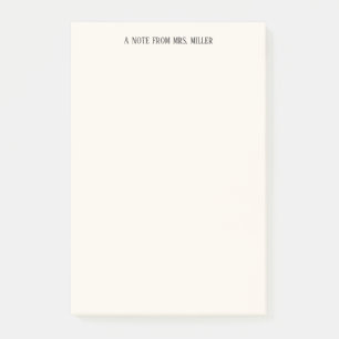 Simple Elegant Personalized Teacher Note
