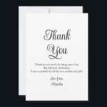 Simple Elegant Photo Bat Mitzvah Birthday Thank You Card<br><div class="desc">Simple Elegant Photo Bat Mitzvah Birthday Thank You Card features the elegant text "Thank You" in white calligraphy script on the front with your personalised message on the reverse. Personalise by editing the text in the text boxes. Designed by ©Evco Studio www.zazzle.com/store/evcostudio</div>
