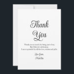 Simple Elegant Photo Bat Mitzvah Birthday Thank You Card<br><div class="desc">Simple Elegant Photo Bat Mitzvah Birthday Thank You Card features the elegant text "Thank You" in white calligraphy script on the front with your personalised message on the reverse. Personalise by editing the text in the text boxes. Designed by ©Evco Studio www.zazzle.com/store/evcostudio</div>
