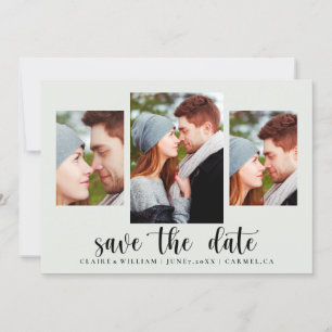 Simple Elegant Photo Collage Save the Date Card