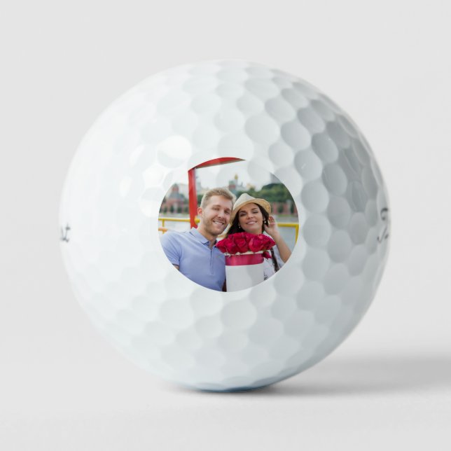Simple Elegant Photo Golf Balls (Front)