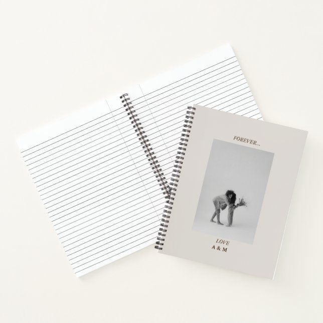 Simple Elegant Photo Monogram Journal Notebook (Inside)