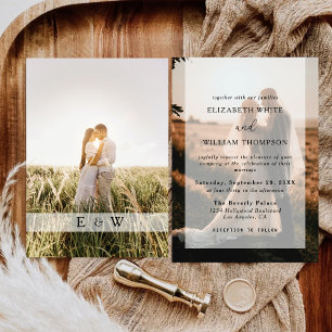 Simple Elegant Photo Overlay Wedding Invitation