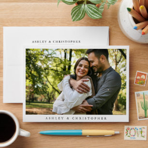 Simple Elegant Photo Wedding Envelope
