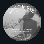 Simple Elegant Photo Wedding Modern Black Magnet<br><div class="desc">Simple,  elegant,  black and white,  modern photo Wedding,  Save the Date magnet. You can personalise it with your details.</div>