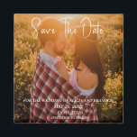 Simple Elegant Photo Wedding Modern Magnet<br><div class="desc">Simple,  elegant,  typography,  modern photo Wedding,  Save the Date magnet. You can personalise it with your details.</div>