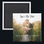 Simple Elegant Photo Wedding Modern Whimsy Magnet<br><div class="desc">Simple,  elegant,  modern photo Wedding,  Save the Date magnet. You can personalise it with your details.</div>