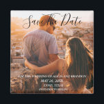 Simple Elegant Photo Wedding Modern Whimsy Magnet<br><div class="desc">Simple,  elegant,  modern photo Wedding,  Save the Date magnet. You can personalise it with your details.</div>