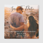 Simple Elegant Photo Wedding Modern Whimsy Magnet<br><div class="desc">Simple,  elegant,  modern photo Wedding,  Save the Date magnet. You can personalise it with your details.</div>