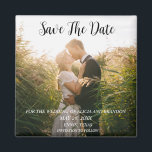 Simple Elegant Photo Wedding Modern Whimsy Magnet<br><div class="desc">Simple,  elegant,  modern photo Wedding,  Save the Date magnet. You can personalise it with your details.</div>