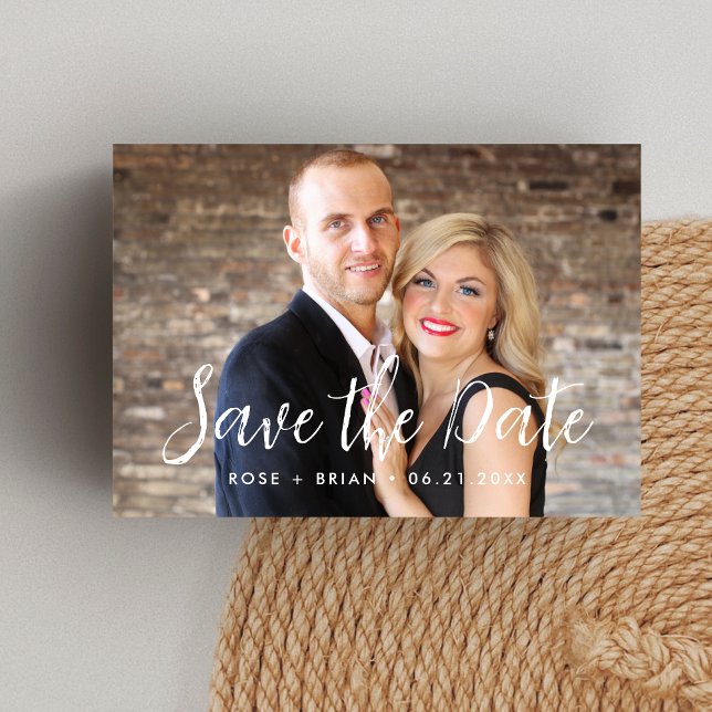 Simple Elegant Photo Wedding Save Date Invitation (Creator Uploaded)