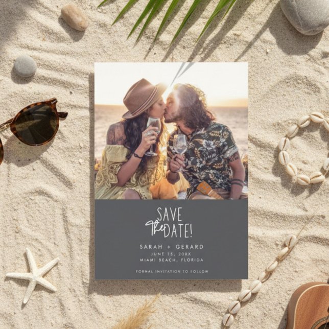 Simple Elegant Photo Wedding Save the Date (Simple Elegant Photo Wedding Save the Date)