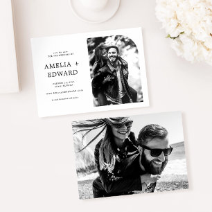 Simple Elegant Photo Wedding Save the Date Invitation