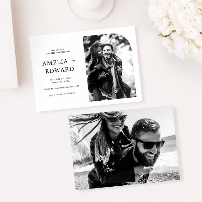 Simple Elegant Photo Wedding Save the Date  Invitation (Creator Uploaded)
