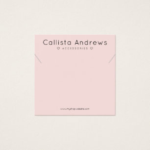 Simple Elegant Pink Black Hearts Necklace Display