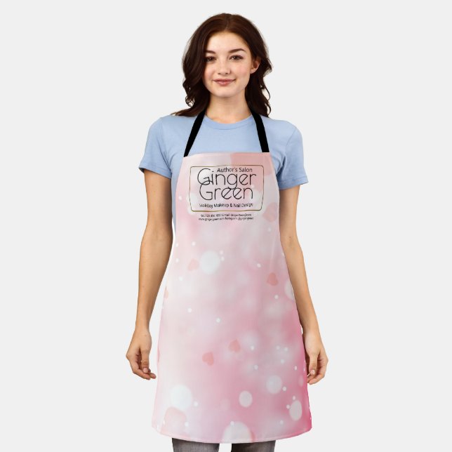 Simple Elegant Pink Bokeh  Apron (Worn)