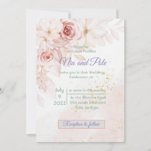 Simple Elegant pink invitation