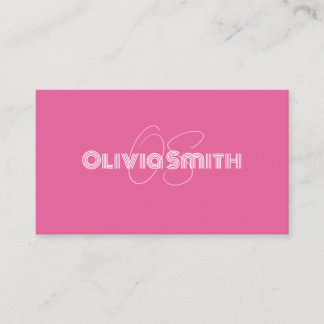 Simple Elegant Pink Minimalist Business Card