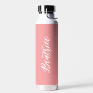 Simple Elegant Pink Modern Water Bottle