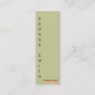 Simple Elegant Plain Consultant Business Card
