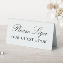 Simple Elegant Please Sign Our Guest Book Sign
