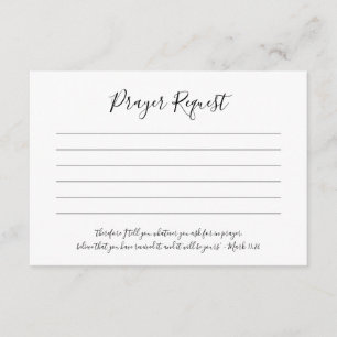 Simple Elegant Prayer Request Cards