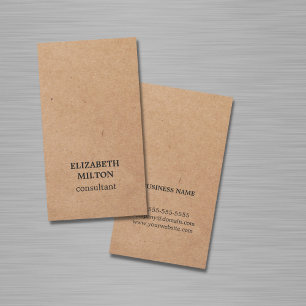 Simple Elegant Printed Kraft Black Consultant Business Card