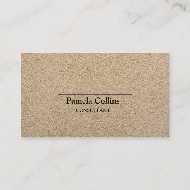 Simple Elegant Printed Kraft Paper Consultant Business Card (Front)