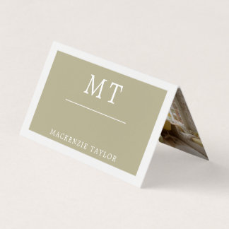  Simple Elegant Professional 3 Photo Business Card