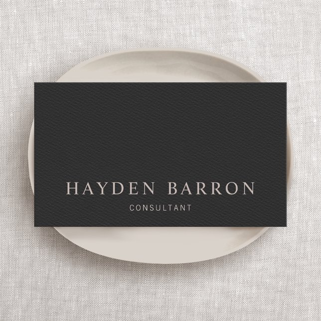 Simple Elegant Professional Black  Business Card (Creator Uploaded)