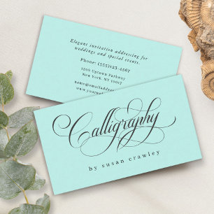 Simple Elegant Professional Calligrapher Services Business Card