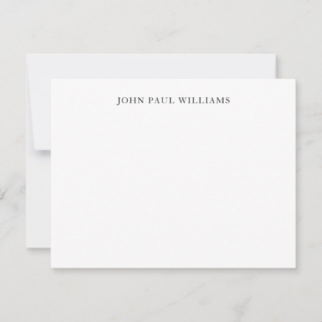 Simple Elegant Professional Classic Black Grey Card (Front)