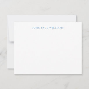 Simple Elegant Professional Classic Dusty Blue Card