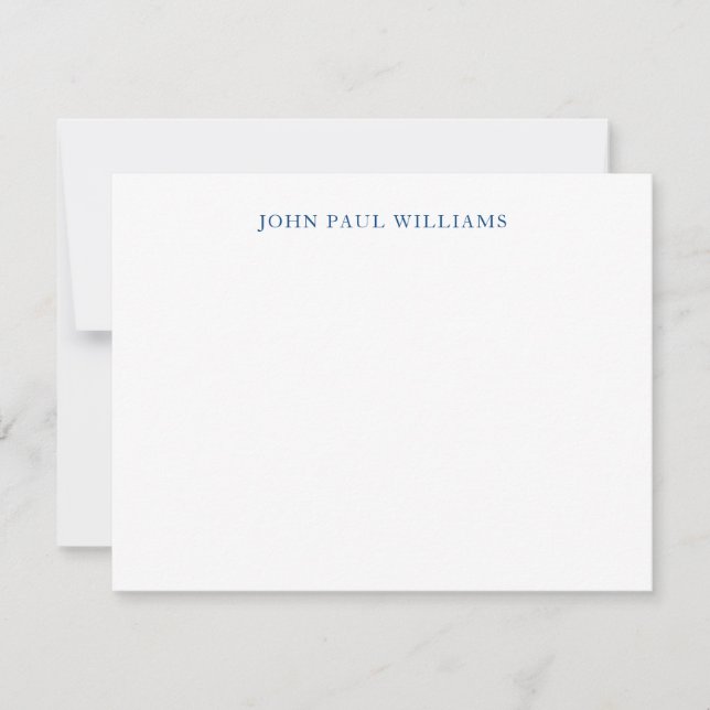 Simple Elegant Professional Classic Navy Blue Card (Front)