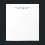 Simple Elegant Professional Clean Name Title Notepad<br><div class="desc">Simple Elegant Professional Clean Name Title Notepad
You can easily customise the colour of the text with the 'Customise' tool or feel free to contact me.</div>