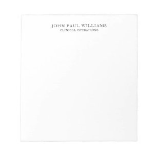 Simple Elegant Professional Clean Name Title Notepad
