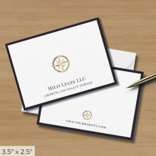 Simple Elegant Professional Gold Logo  Card