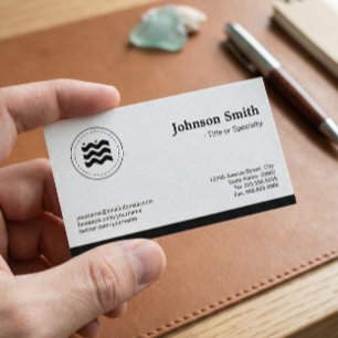 Simple Elegant Professional - Plain Black White Business Card