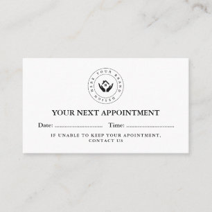 Simple Elegant QR code and Logo Appointment Card