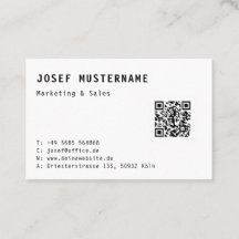 Simple Elegant QR Code Business Cards Template