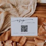 Simple Elegant QR Code RSVP Insert Card<br><div class="desc">This is a modern minimalist, simple RSVP insert card featuring a serif font and swooping calligraphy font. This elegant wedding invitation comes with an optional backside where you can display your own special photo. Edit all wording except for the "rsvp" on this insert card. All colours are also editable. //...</div>