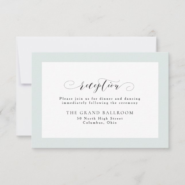 Simple elegant reception card (Front)