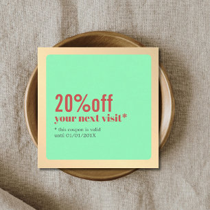 Simple Elegant Red Green Golden Salon Discount Card
