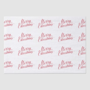 Simple Elegant Red Script Modern Christmas Tissue Paper