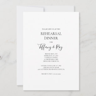 Simple Elegant Rehearsal Dinner Invitation