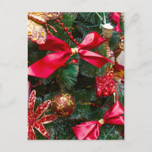 Simple Elegant Retro New year's Merry Christmas Holiday Postcard