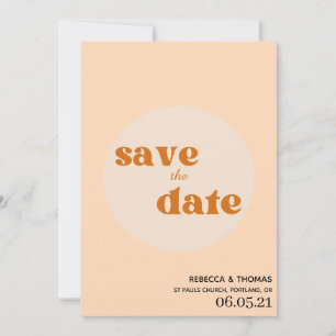 simple elegant retro non photo save the date