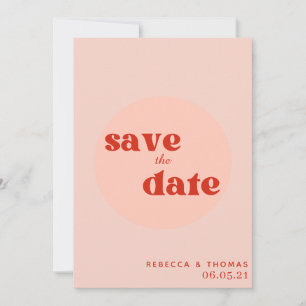 simple elegant retro non photo save the date