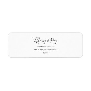 Simple Elegant Return Address Label