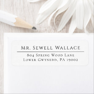 Simple Elegant Return Address Label Template